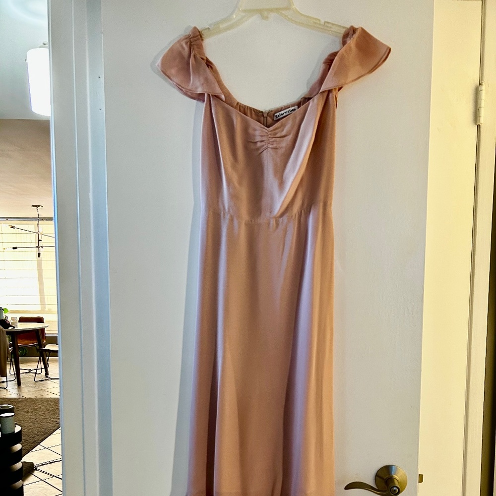 Reformation Butterfly Dress size 4p, light pink